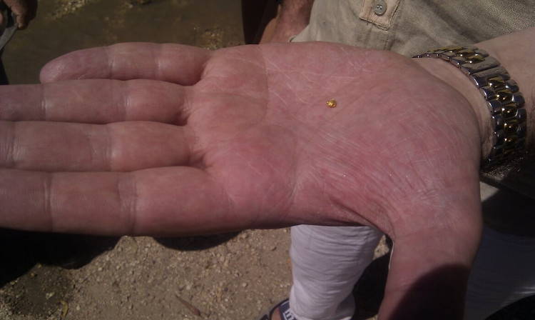 Золотой песок на приисках в Балларате Австралия